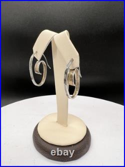 Rare James Avery Sterling Silver Hammered Floating Spiral Hoop Earrings Rare James Avery Sterling Silver Hammered Floating Spiral Hoop Earrings
