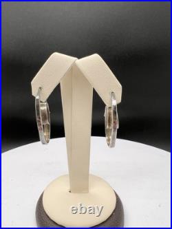 Rare James Avery Sterling Silver Hammered Floating Spiral Hoop Earrings Rare James Avery Sterling Silver Hammered Floating Spiral Hoop Earrings