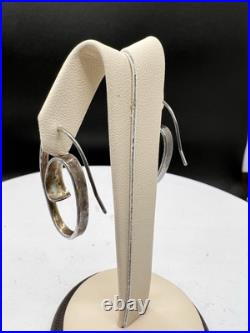 Rare James Avery Sterling Silver Hammered Floating Spiral Hoop Earrings Rare James Avery Sterling Silver Hammered Floating Spiral Hoop Earrings