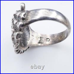 Rare James Avery Sterling Silver Lions Paw Sea Shell Ring Size 5.5
