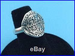 Rare James Avery Sterling Silver Pieces Of Eight Coin Band Ring Sz- 5