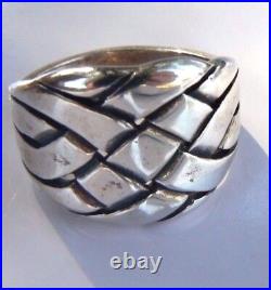 Rare James Avery Unisex Woven Ring Sterling Silver Size 10
