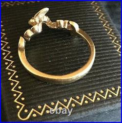 Rare RETIRED Size 10 James Avery 14k Bee & Flower 3D Yellow Gold Ring Vintage