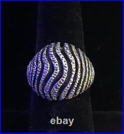 Rare Retired 1981 James Avery Coral Reef Dome Ring Htf Statement Bold Unique