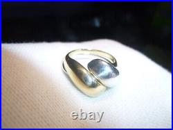 Rare Retired James Avery 14K Gold & Sterling Silver Interlocking Puzzle Ring