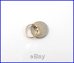 Rare Retired James Avery 14K Yellow Gold Flower Heart Ring Size 6.5 WithBox LDA2