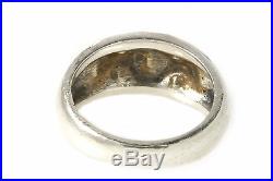 Rare Retired James Avery 14k & Sterling Silver Spanish Lattice Dot Ring Sz 6