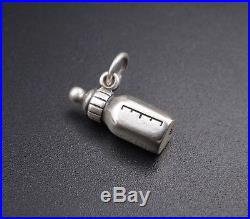 Rare Retired James Avery Sterling Silver 3D Baby Bottle Charm Uncut Ring CHS901