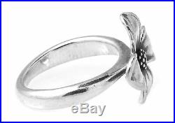 Rare Retired James Avery Sterling Silver Dogwood Ring, Size 5.5