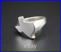 Rare Retired James Avery Sterling Silver Texas Ring Size 4 RS2453
