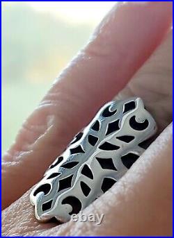 Rare Retired Long James Avery Openwork Lattice Ring Over 1 Long North/South