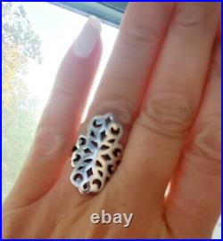 Rare Retired Long James Avery Openwork Lattice Ring Over 1 Long North/South