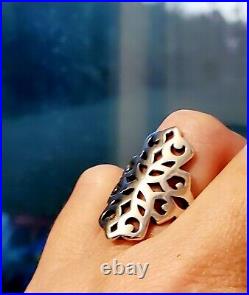 Rare Retired Long James Avery Openwork Lattice Ring Over 1 Long North/South