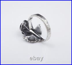 Rare Retired Vintage James Avery Sterling Silver Rose Ring Size 4.5 Box RS2991