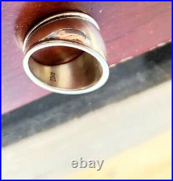 Rare and Retired James Avery Silver Plain Wide Classic Ring Size 4.75