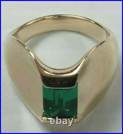 Retired Authentic James Avery Meridian Lab Emerald 14k Gold Ring Size 6.5