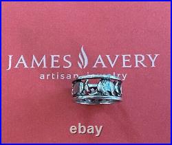 Retired & HTF James Avery Sterling Silver Open Armadillo Band Ring SZ 5.5