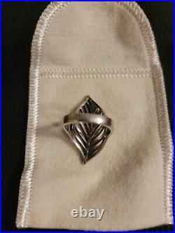 Retired & HTF James Avery Sterling Silver Open Leaf Ring size 7