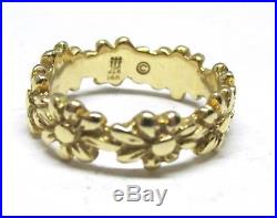 Retired JAMES AVERY 14K MARGARITA Gold Ring Daisies Size 6 F