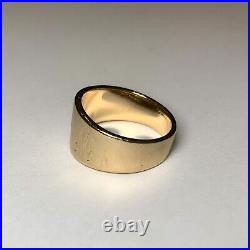Retired JAMES AVERY 14K Yellow GOLD SIGNET Band Child RING Sz 3.25 Monogrammed