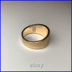 Retired JAMES AVERY 14K Yellow GOLD SIGNET Band Child RING Sz 3.25 Monogrammed