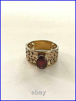 Retired JAMES AVERY 14K Yellow Gold ADOREE Ring with Garnet 6-1/2