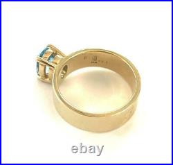 Retired JAMES AVERY 14K Yellow Gold JULIETTA Ring with Blue Topaz Size 7