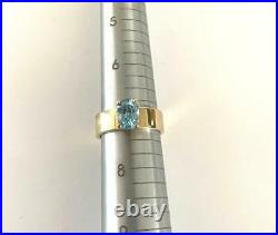 Retired JAMES AVERY 14K Yellow Gold JULIETTA Ring with Blue Topaz Size 7