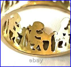 Retired JAMES AVERY 14K Yellow Gold STUDENTS AT DESKS Ring Size 5.5