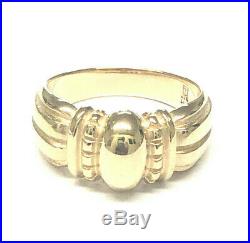 Retired James Avery 14K Yellow Gold Dome Thatch Ring, Size 7.5