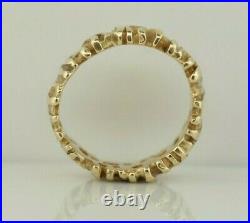Retired James Avery 14K Yellow Gold Textured Tree Bark Ring Size 8