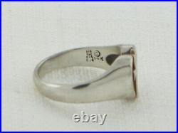 Retired James Avery 14k Gold Cross. 925 Sterling Silver Heart Ring Size 7