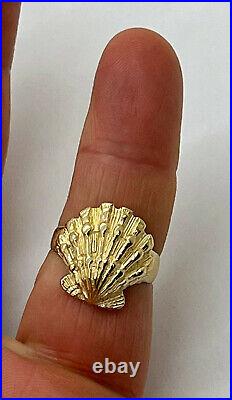 Retired James Avery 14k Scallop Shell Ring