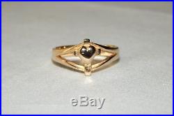 Retired James Avery 14k Solid Yellow Gold Cross With Heart Ring Size 6.25