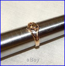 Retired James Avery 14k Solid Yellow Gold Cross With Heart Ring Size 6.25