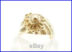 Retired James Avery 14k Yellow Gold Conch Ring Shell Size 5.75 Excellent