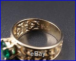 Retired James Avery 14k Yellow Gold Emerald Adoree Ring Size 10 RG-684 RG1371