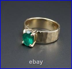 Retired James Avery 14k Yellow Gold Emerald Julietta Ring Sz 7 RG-938-LEM RG2916
