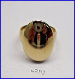 Retired James Avery 14k Yellow Gold Oval Ring Size 7.5 11.4G
