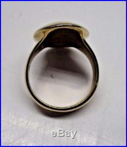 Retired James Avery 14k Yellow Gold Oval Ring Size 7.5 11.4G