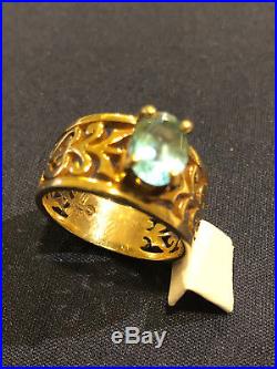 Retired James Avery 14k Yellow Gold Topaz Adoree Ring Size 9