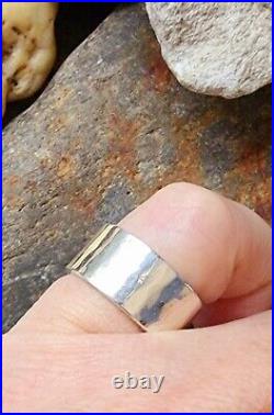 Retired James Avery 3/8 Wide Hammered Band Ring Size 6.5