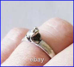Retired James Avery 3-D Frog Ring So CUTE! Size 7.5 Rare Piece