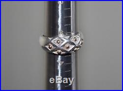 Retired James Avery 925 Sterling Silver 14K Yellow Gold Bead Dome Ring Sz 6.5