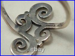 Retired James Avery 925 Sterling Silver Long Scroll Ring Size 7.5