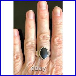 Retired James Avery 925 Sterling Silver Onyx Ring Size 8 Sky
