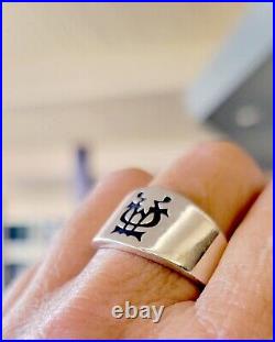 Retired James Avery Alpha and Omega Ring Sterling Silver Size 12.75 NEAT Piece