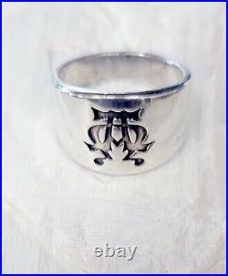 Retired James Avery Alpha and Omega Sterling Silver Band Ring UNISEX Neat
