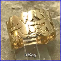 Retired James Avery Angel Band Ultra Rare Ring R-132 Sz 8 1/2 14K Yellow Gold