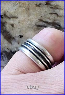 Retired James Avery Band Ring, Nice Oxidation! Size 5.5